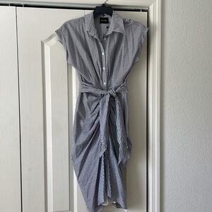 DO+BE striped short sleeve midi dress